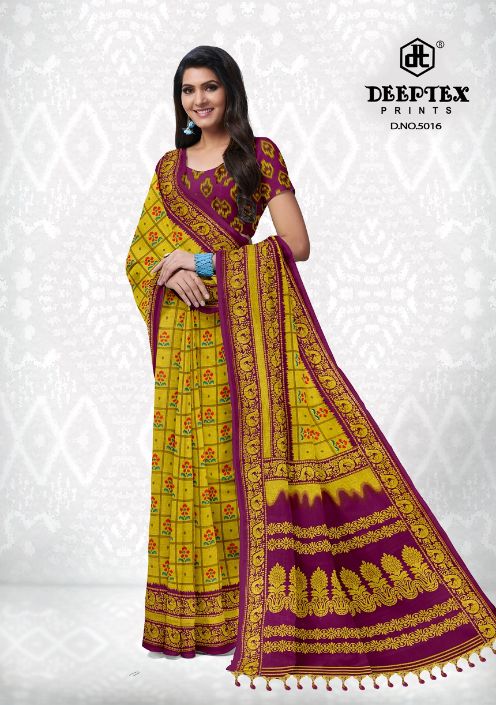 Deeptex Ikkat Special 5 Cotton Printed Regular Wear Fancy Saree Collection